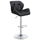Coaster Berrington Adjustable Bar Stools Chrome and Black (Set of 2) Model 100425